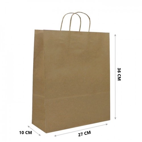 Sacola Kraft 27cmx36cmx10cm